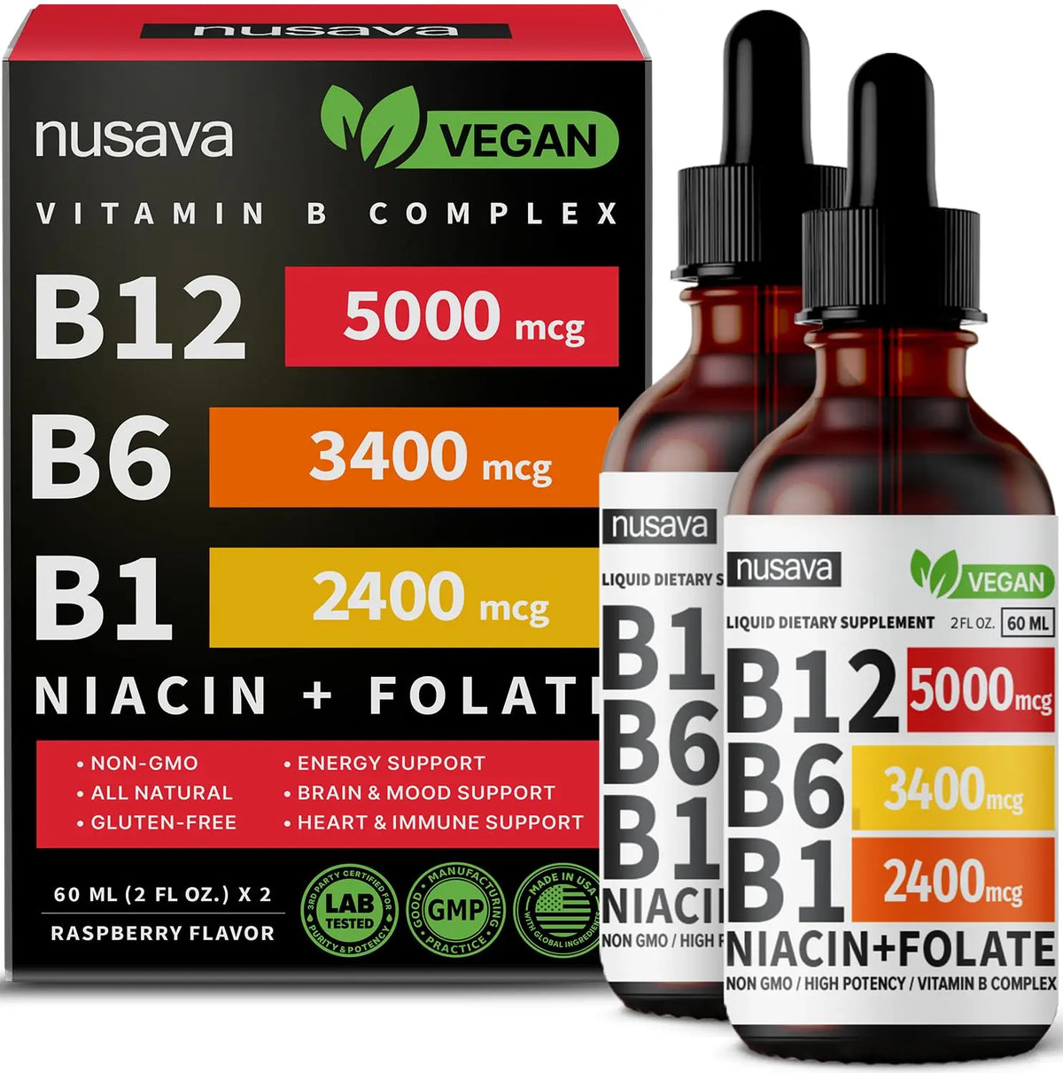 Nusava Vitamin B Complex 60ml X2